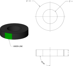 Cut Washer – 14 Gauge, Smooth Cut, O.D. 10.6mm, 3mm Thick